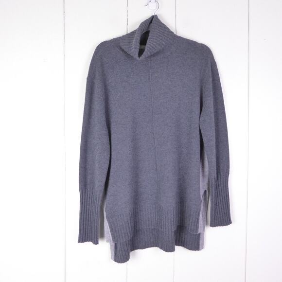 Zella Sweater Womens SZ M/L Wool Cashmere Turtleneck High Low Hem Cozy Soft - Picture 1 of 12